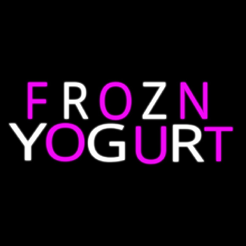 Pink N White Frozen Yogurt Neonreclame