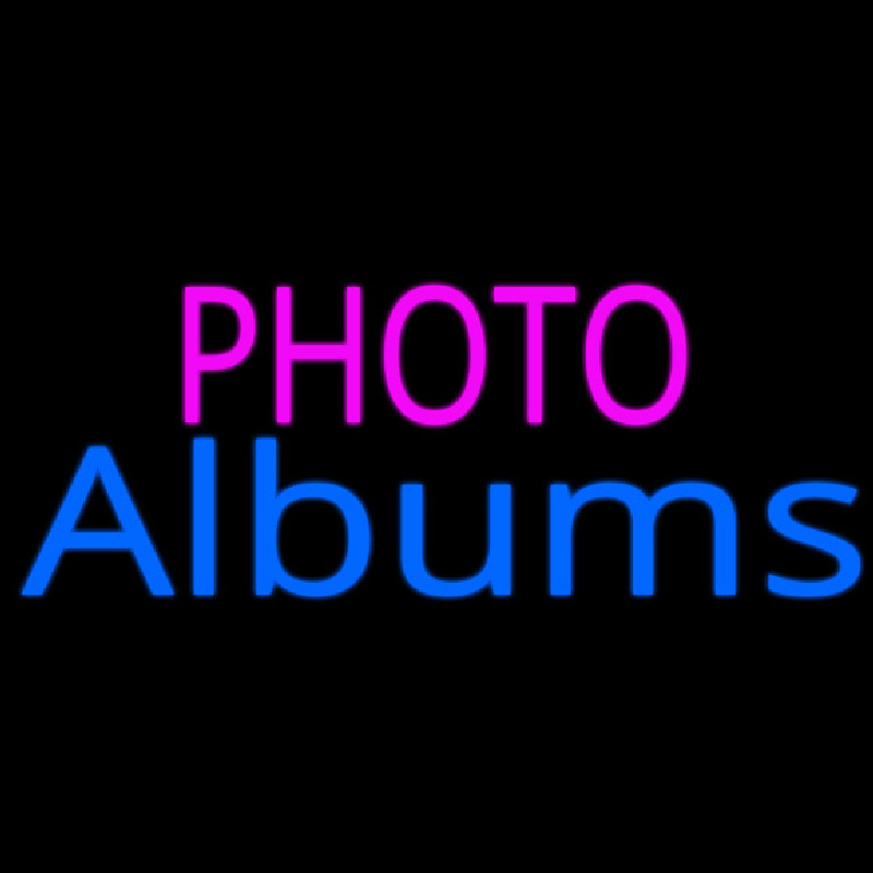 Pink Photo Blue Albums Neonreclame
