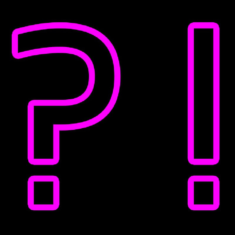 Pink Quetion Mark Neonreclame