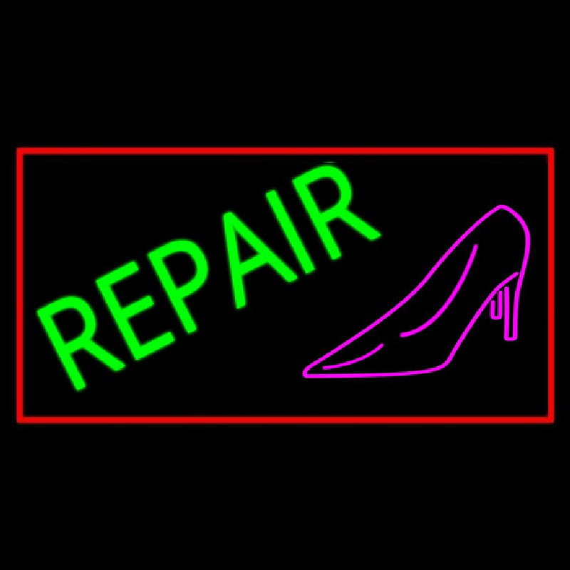 Pink Sandal Green Repair Neonreclame