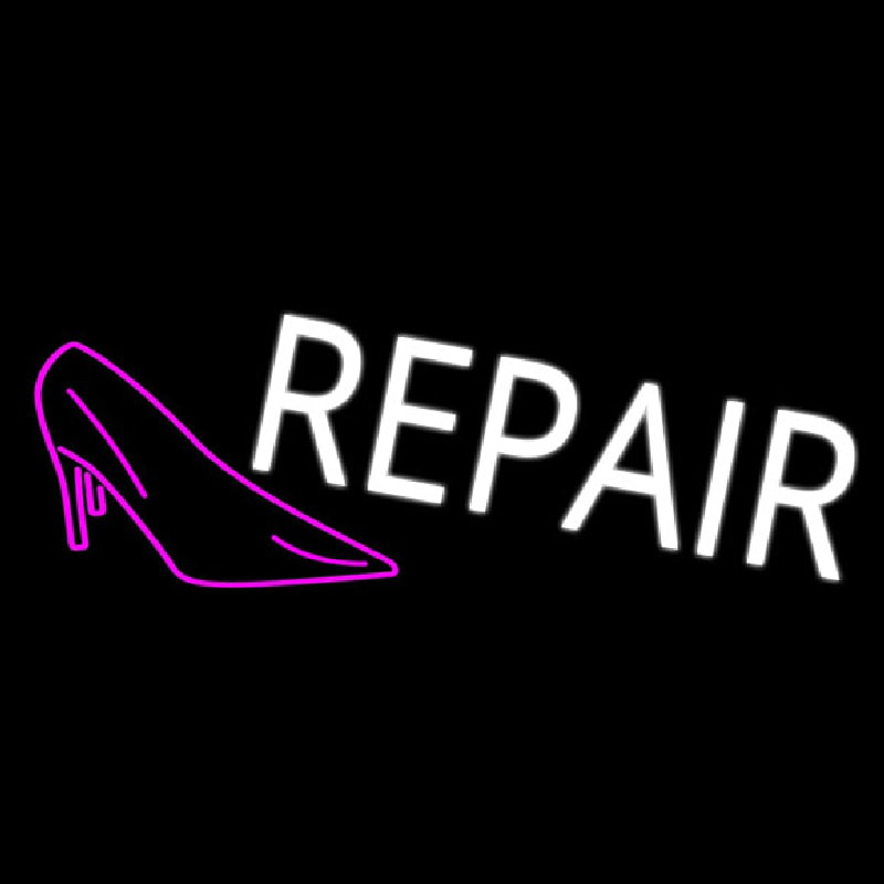 Pink Sandal Logo Repair Neonreclame
