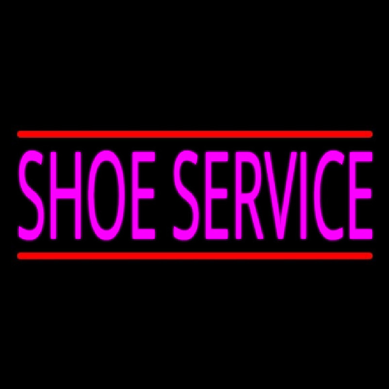 Pink Shoe Service With Line Neonreclame