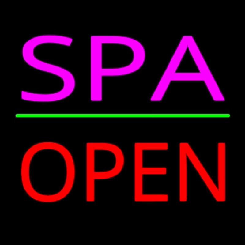 Pink Spa Red Open Neonreclame