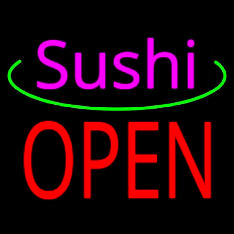 Pink Sushi Red Open Neonreclame
