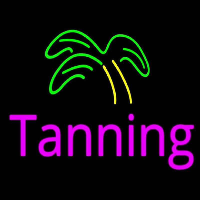 Pink Tanning Palm Tree Neonreclame