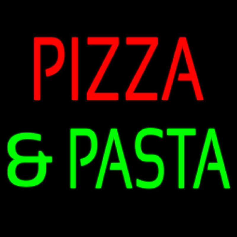 Pizza And Pasta Red And Green Neonreclame