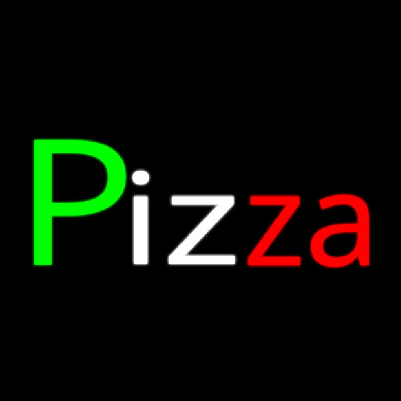 Pizza Italian Flag Colors Neonreclame