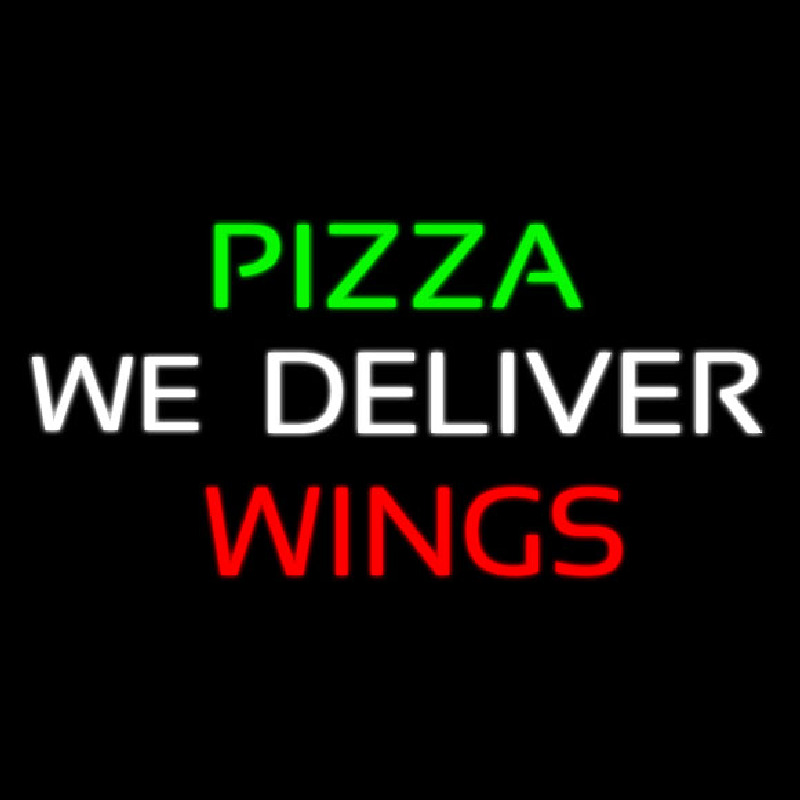 Pizza We Deliver Wings Neonreclame
