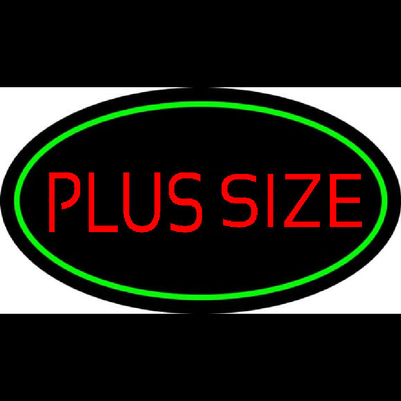 Plus Size Oval Green Neonreclame