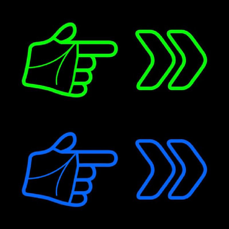 Pointer Arrow Hand Neonreclame