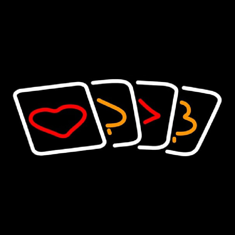 Poker Cards Icon 1 Neonreclame