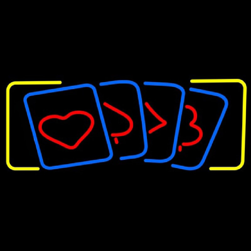 Poker Cards Icon 3 Neonreclame