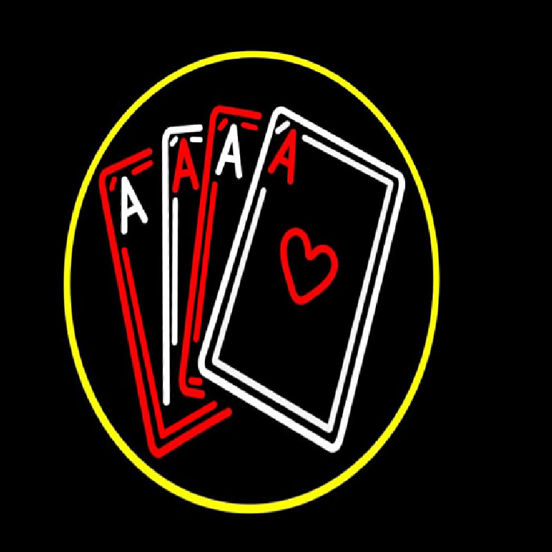 Poker Cards Icon 5 Neonreclame