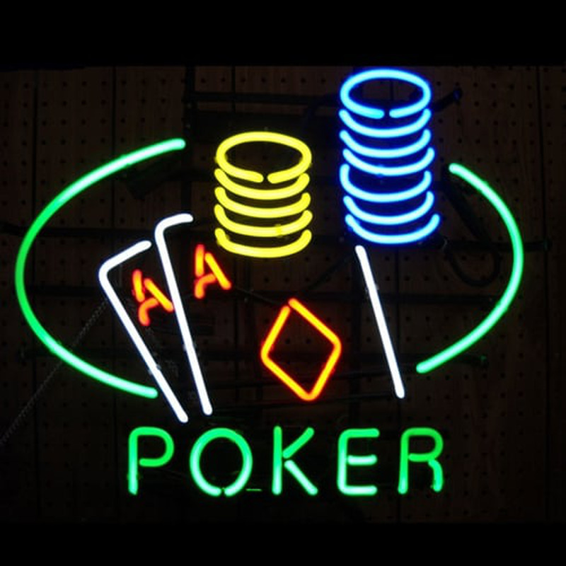 Poker Double Aces Winkel Open Neonreclame