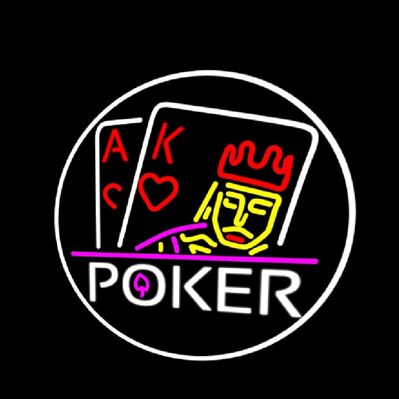 Poker With Border 1 Neonreclame