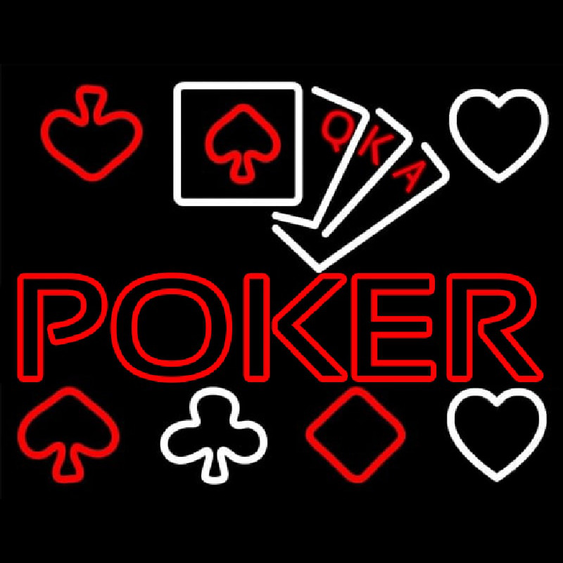 Poker With Cards Neonreclame