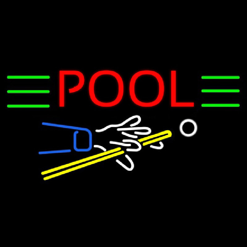 Pool With Pool Logo Neonreclame