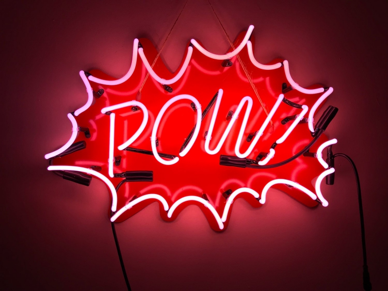 Pop Art POW Neonreclame