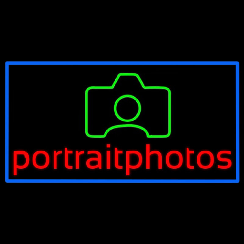 Portrait Photo With Camera With Border Neonreclame