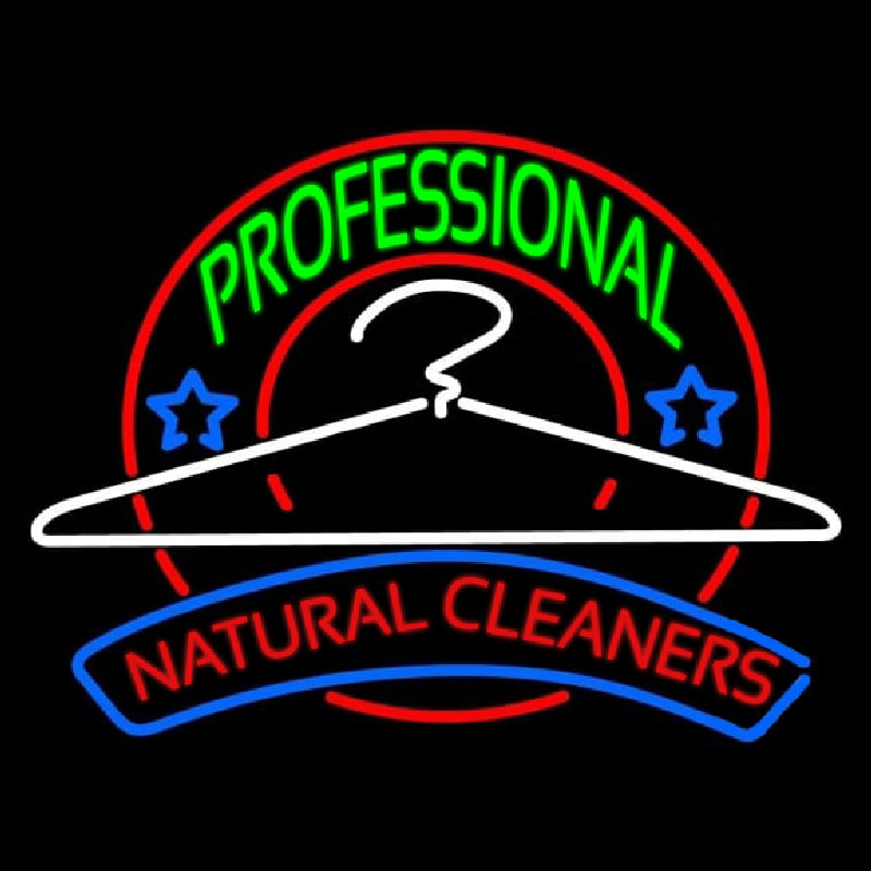 Professional Natural Cleaners Neonreclame