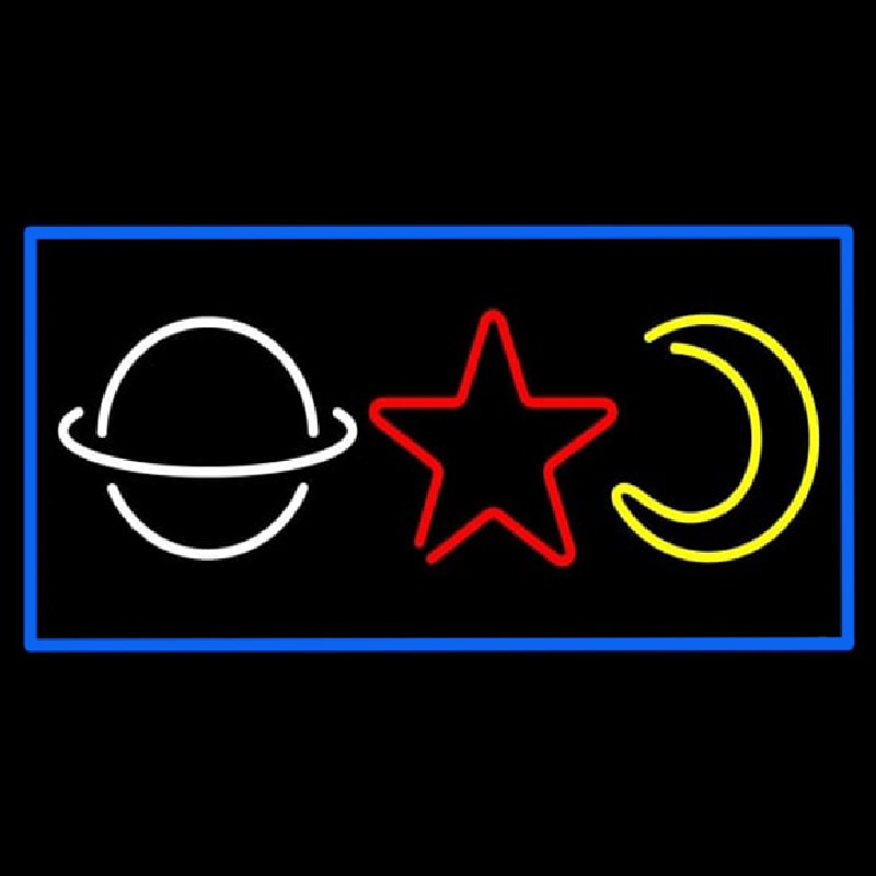 Psychic Logos Blue Border Neonreclame