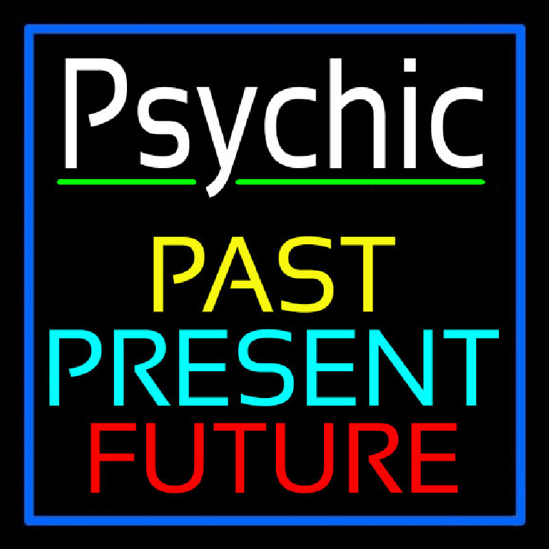 Psychic Past Present Future Neonreclame