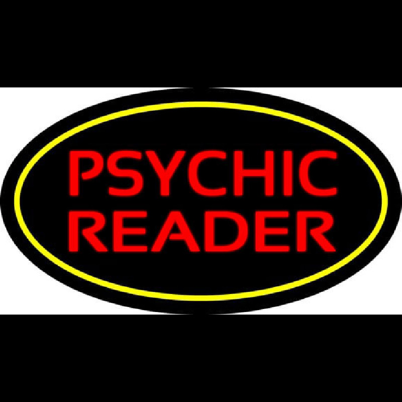 Psychic Reader Yellow Oval Neonreclame
