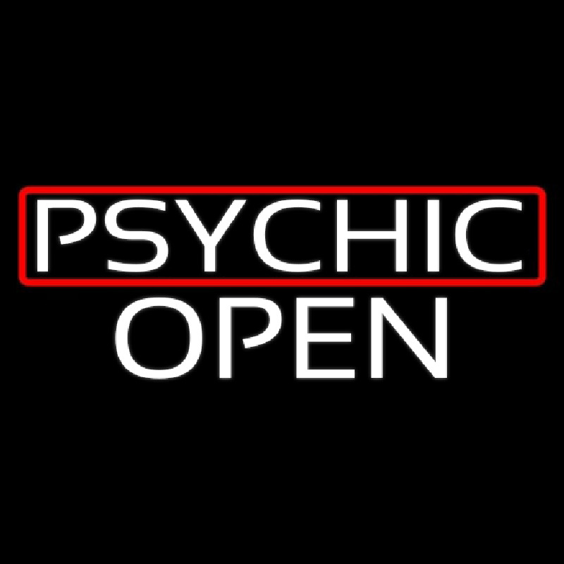 Psychic Red Border Open Neonreclame