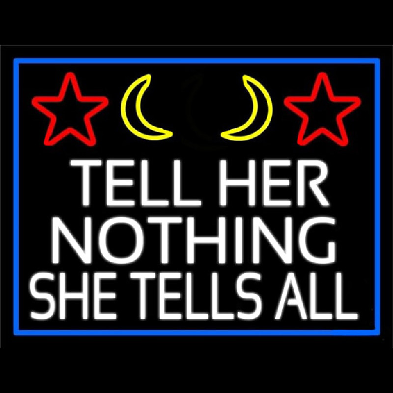 Psychic Tell Her Nothing She Tells All And Blue Border Neonreclame