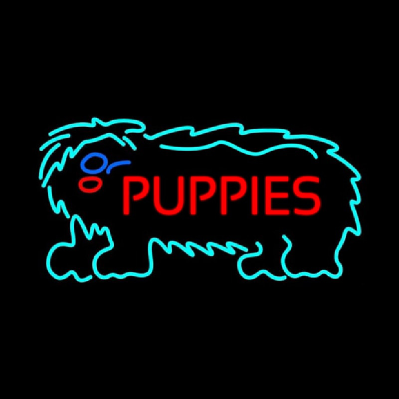 Puppies Block 1 Neonreclame