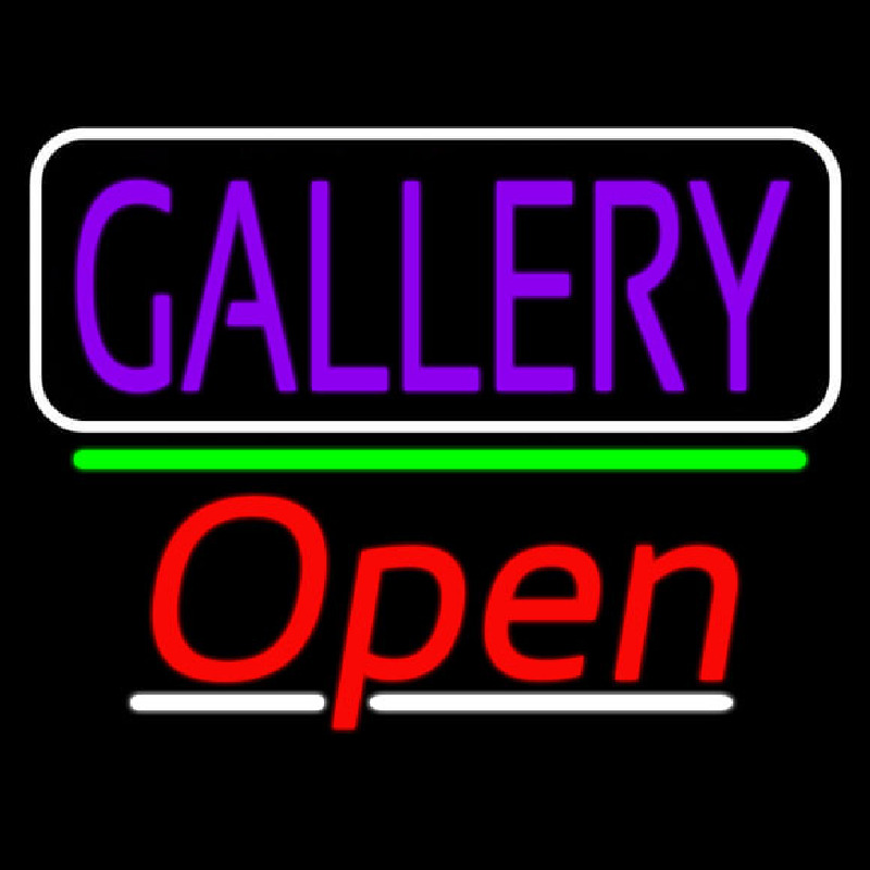 Purle Gallery With Open 3 Neonreclame