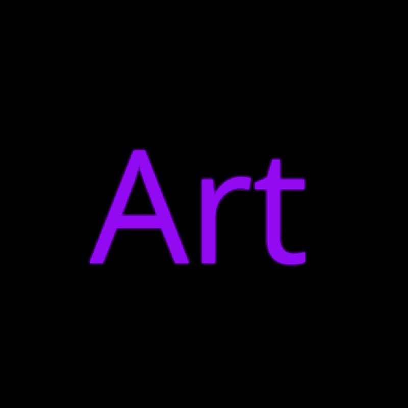 Purple Art Cursive Neonreclame