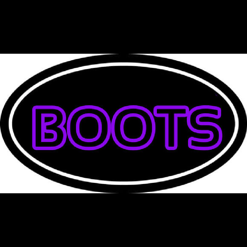 Purple Double Stroke Boots Neonreclame