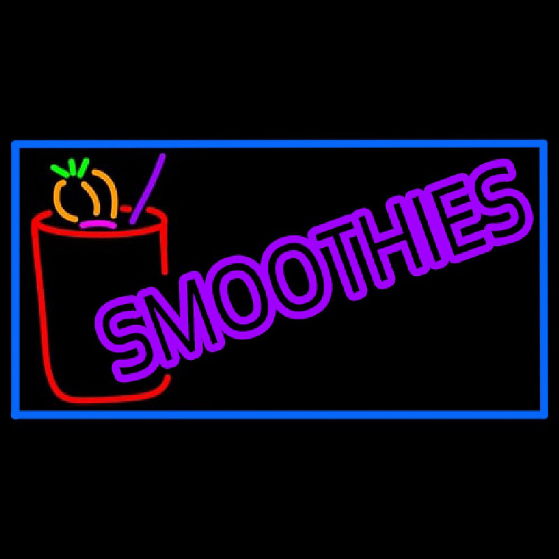 Purple Double Stroke Smoothies Neonreclame