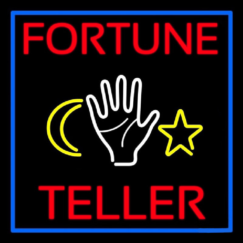 Purple Fortune Teller With Logo Neonreclame