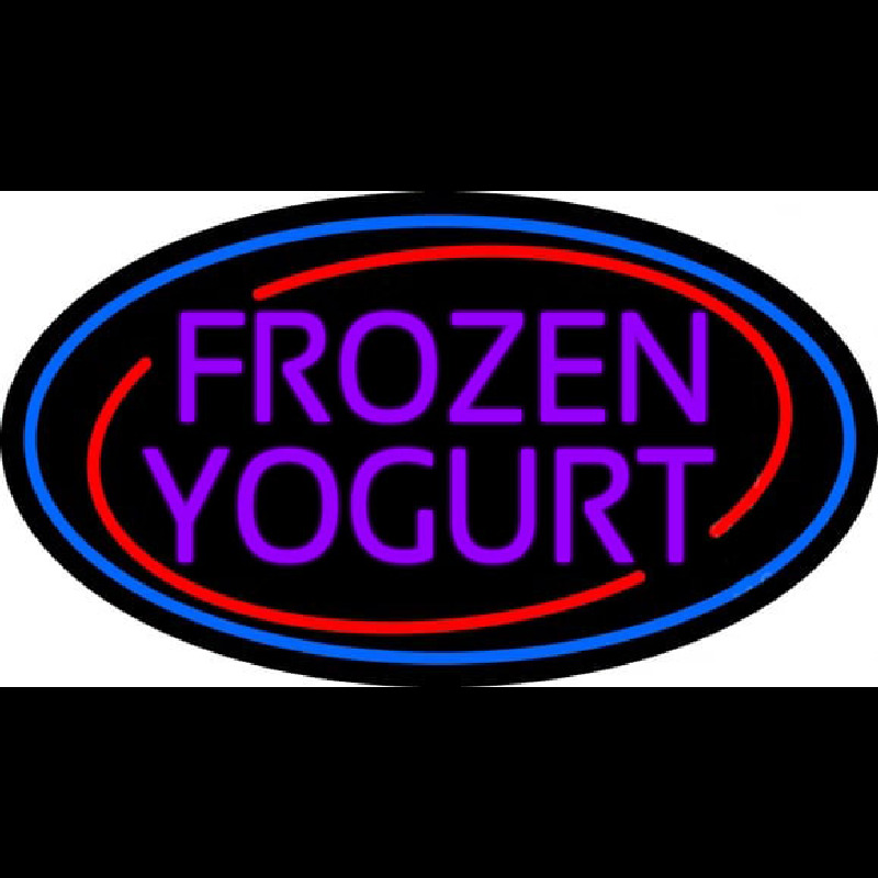 Purple Frozen Yogurt Neonreclame