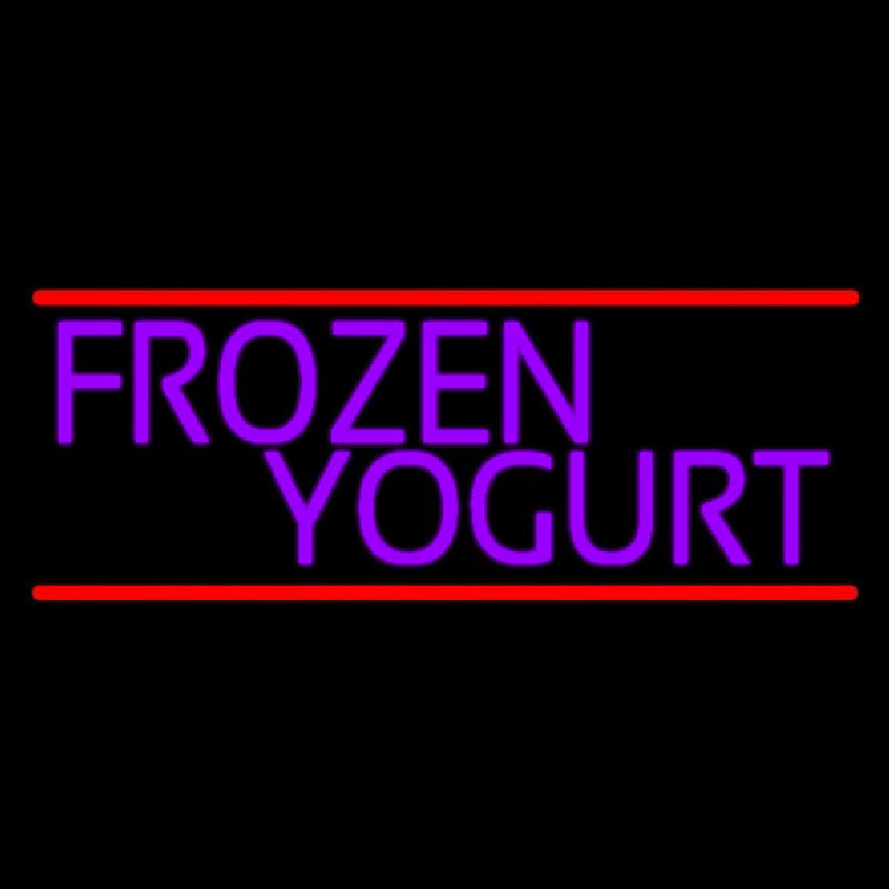 Purple Frozen Yogurt Neonreclame