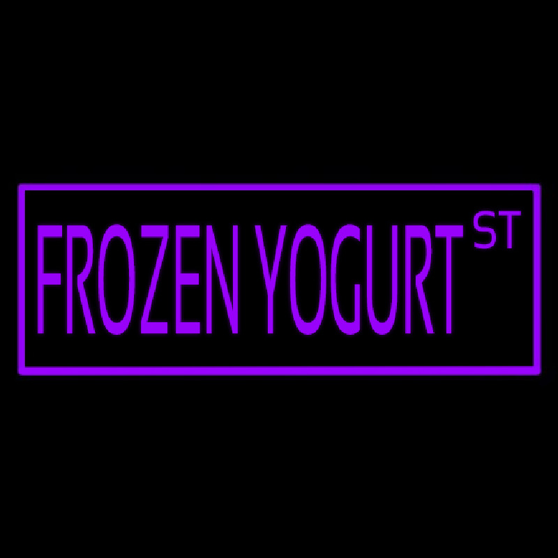 Purple Frozen Yogurt Neonreclame