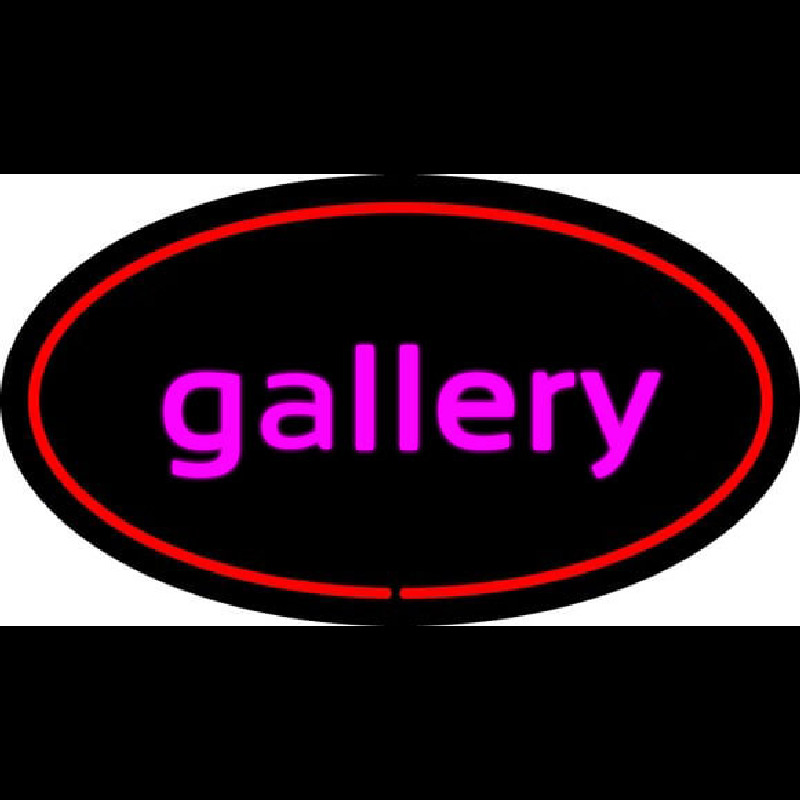 Purple Gallery Red Oval Neonreclame