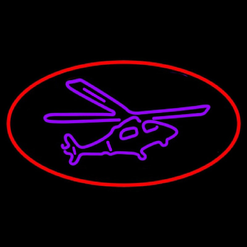 Purple Helicopter Neonreclame