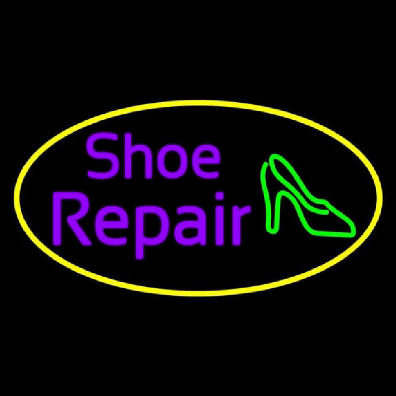 Purple Shoe Repair Sandal Neonreclame