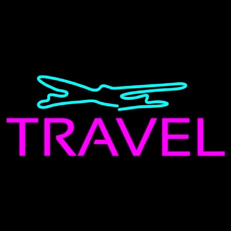 Purple Travel Turquoise Logo Neonreclame