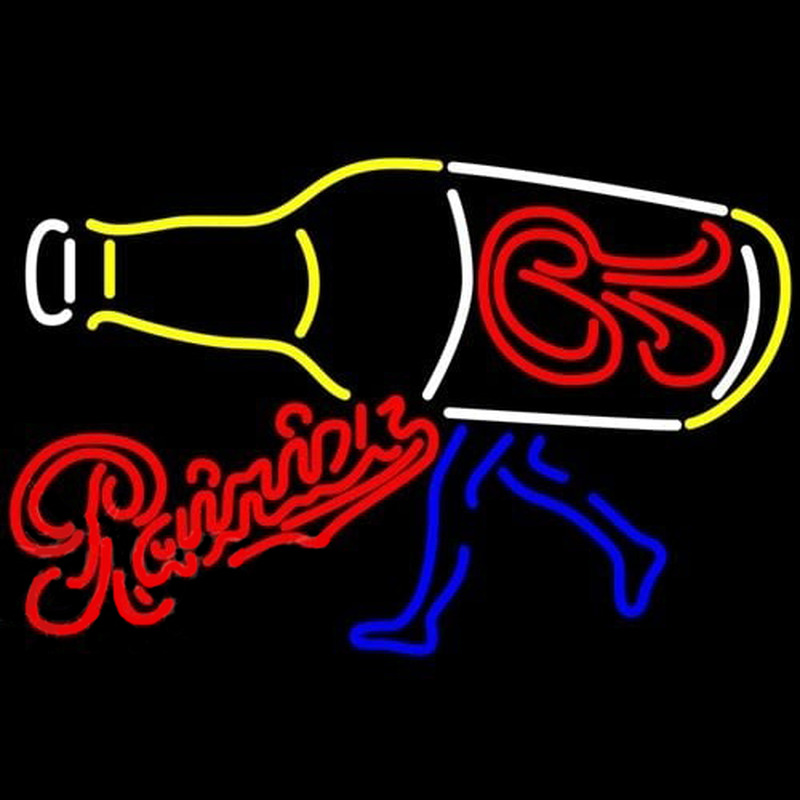 Rainier Walking R Bottle Beer Sign Neonreclame