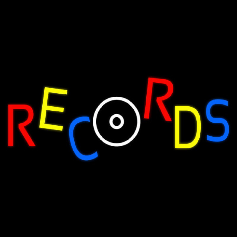 Records Block 1 Neonreclame