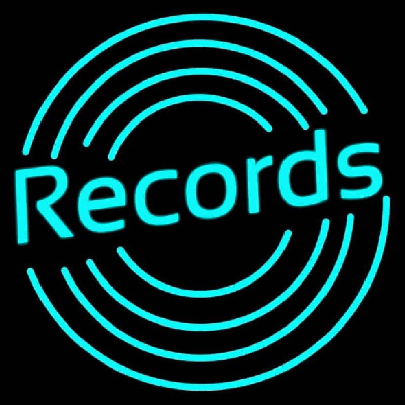Records With Disc Neonreclame
