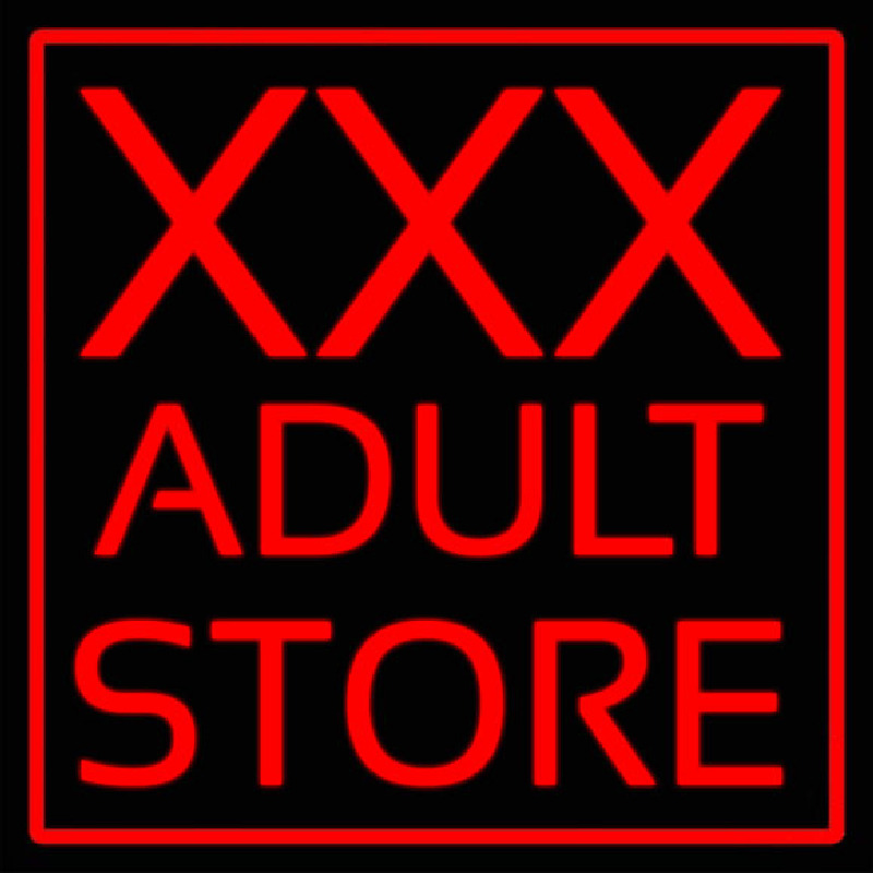 Red  Border X   Adult Store Neonreclame