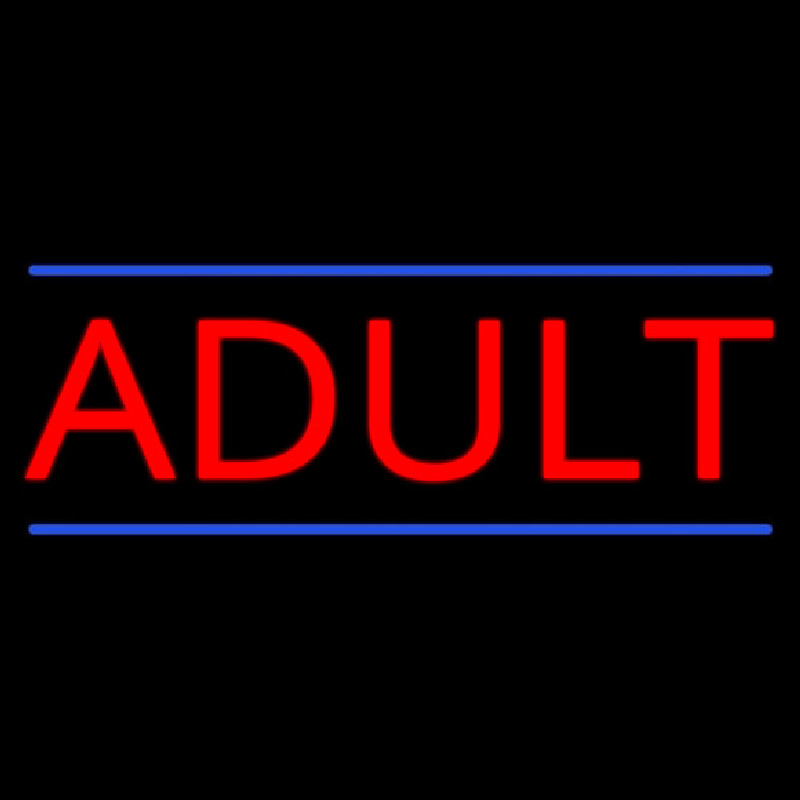 Red Adult Blue Lines Neonreclame