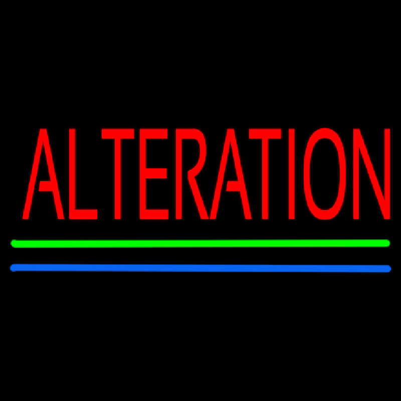 Red Alteration Blue Green Line Neonreclame