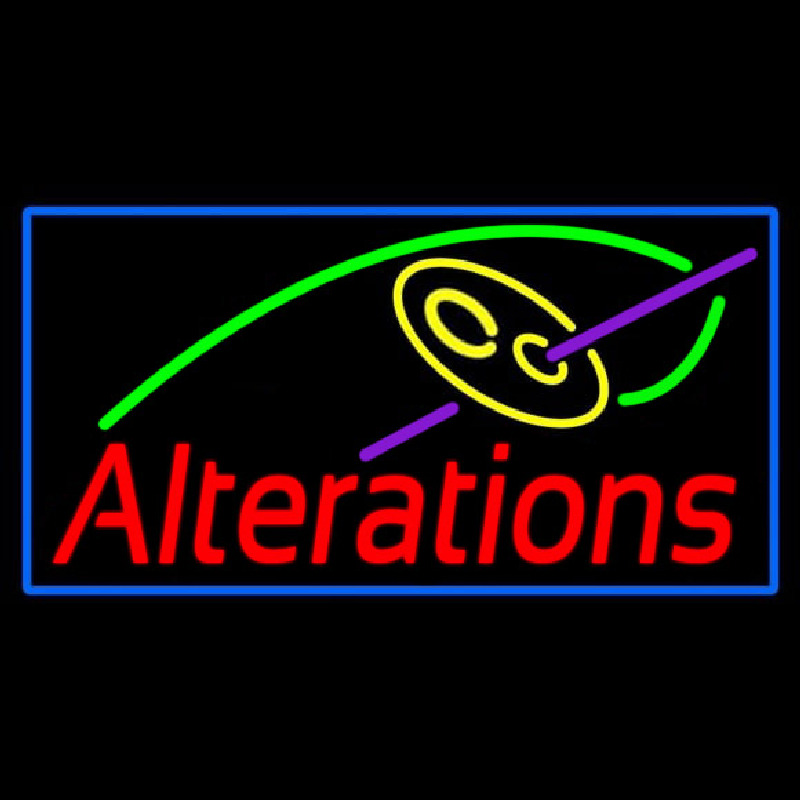 Red Alteration Logo Blue Border Neonreclame