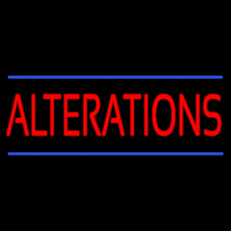 Red Alterations Blue Lines Neonreclame